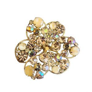 Vintage Signed Regency Dimensional Flower Brooch (A3060)